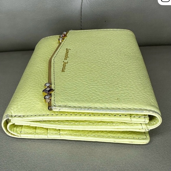 Samantha Thavasa Light Yellow Wallet with Jewel Accents - Picture 5 of 7